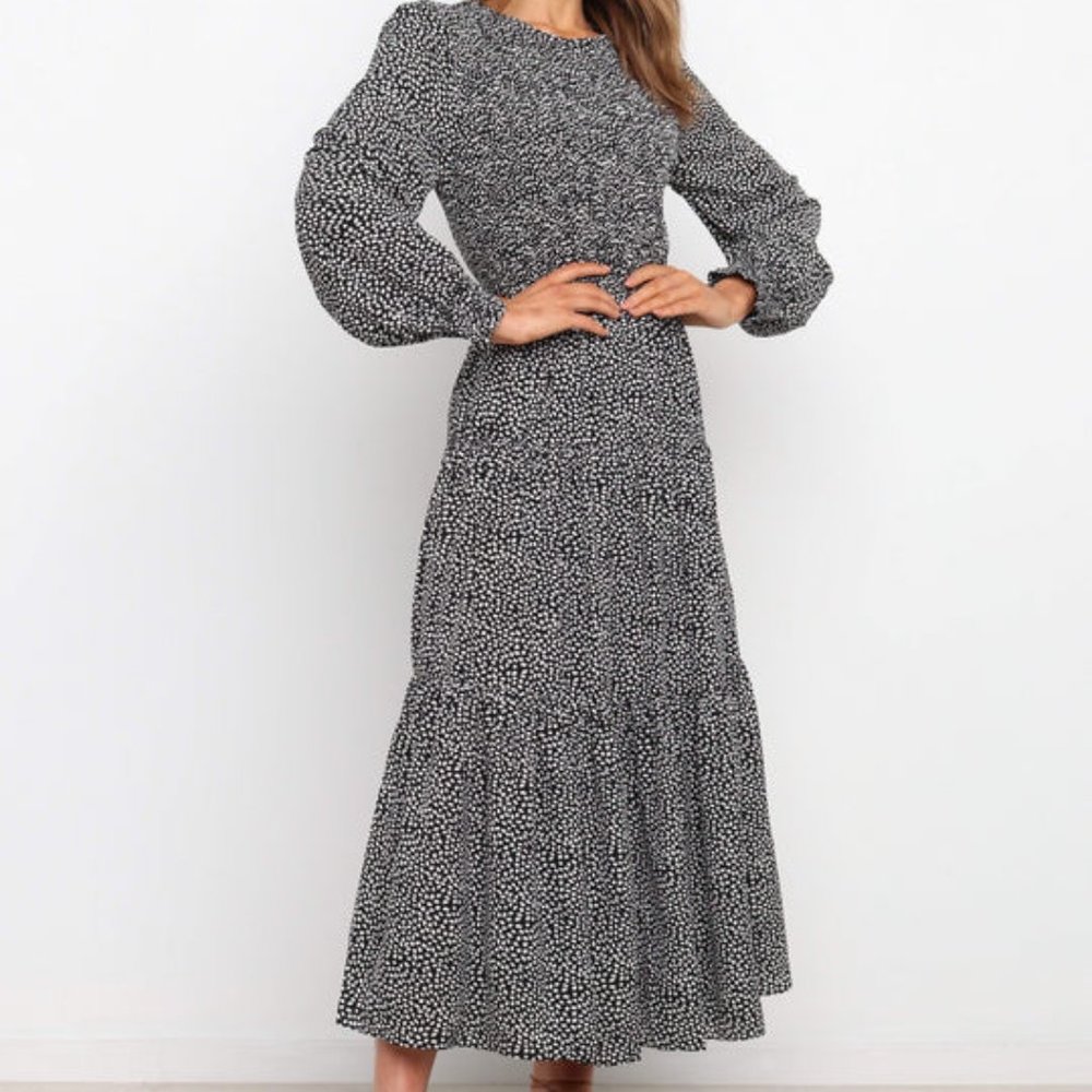 Petal & Pup Black and White Maxi Dress